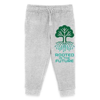 Digital tree for a sustainable future - Kids Organic Sweatpants by Stanley/Stella - heather grey - Front