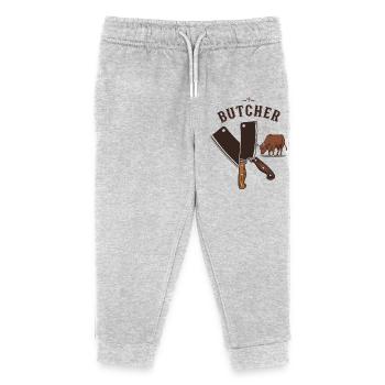 Maître boucher - Pantalon de jogging enfant bio Stanley/Stella - gris chiné - Devant