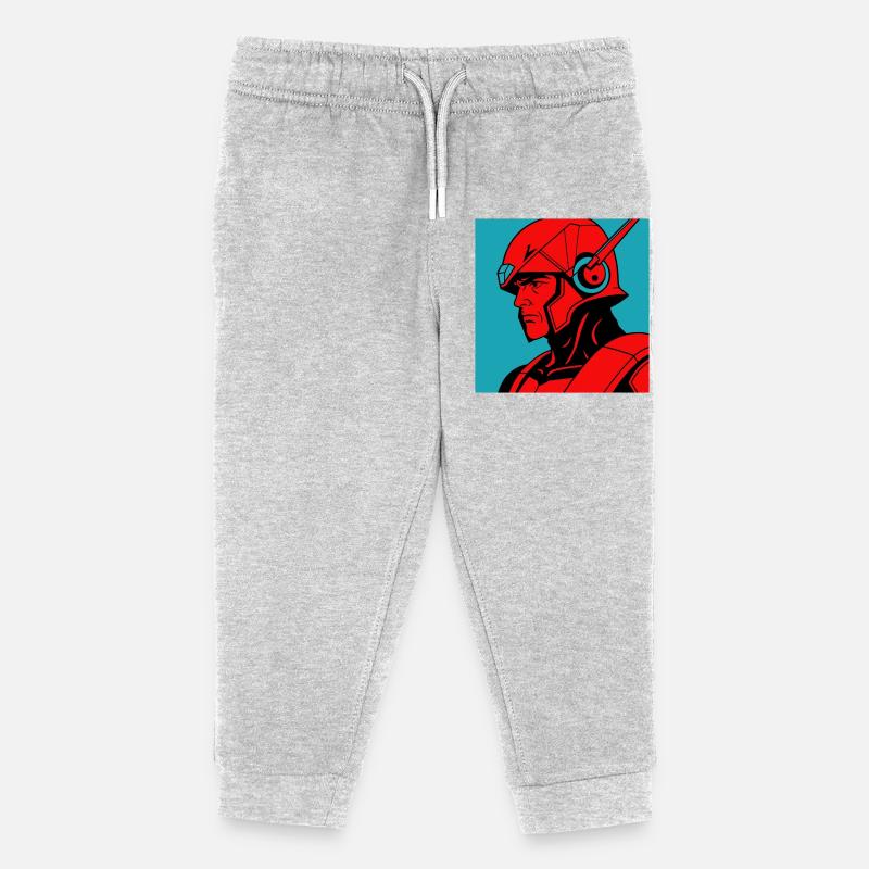 Retro-Future Hero - Kinder Organic Jogginghose Mini Mover von Stanley/Stella - Grau meliert