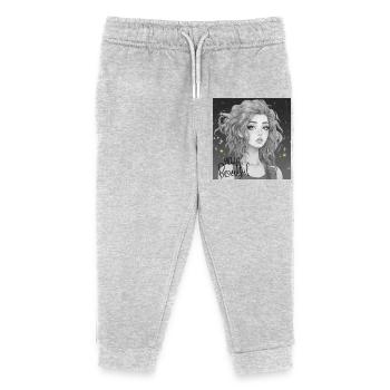 Hello Beautiful - Kinder Organic Jogginghose Mini Mover von Stanley/Stella - Grau meliert - Vorne