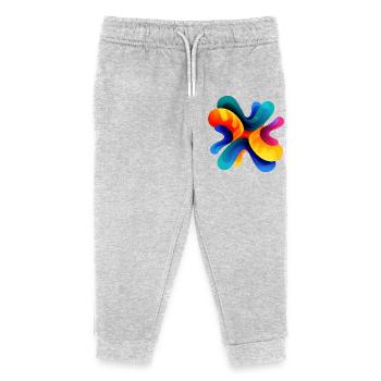 Modèle - Pantalon de jogging enfant bio Stanley/Stella - gris chiné - Devant