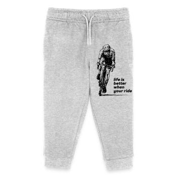 Montez sur - Pantalon de jogging enfant bio Stanley/Stella - gris chiné - Devant