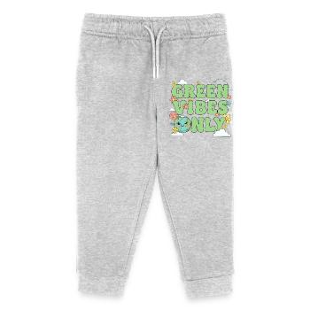 Green Vibes Only Nature Energy - Kids Organic Sweatpants by Stanley/Stella - heather grey - Front