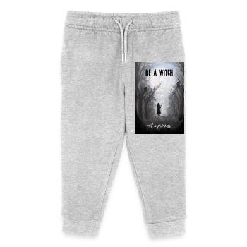 Mystische Hexe Wald Illustration Sei Hexe - Kinder Organic Jogginghose Mini Mover von Stanley/Stella - Grau meliert - Vorne