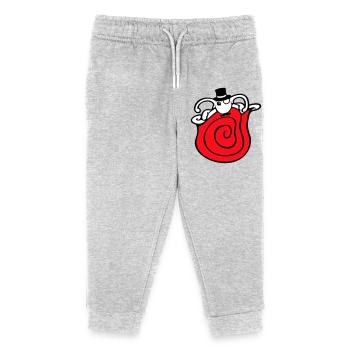 M. Escargot Sir Cylindre Monocle Riche Riche - Pantalon de jogging enfant bio Stanley/Stella - gris chiné - Devant