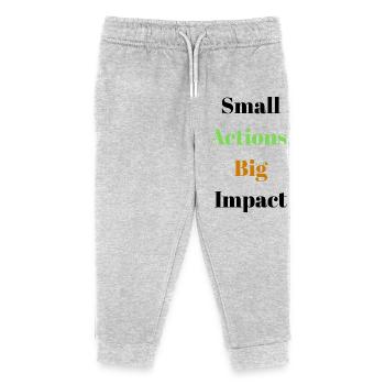 Conception typographique d’actions audacieuses dynamiques - Pantalon de jogging enfant bio Stanley/Stella - gris chiné - Devant