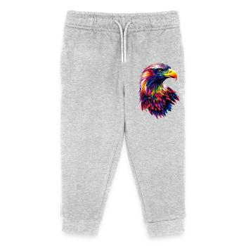 Aigle Pygargue à tête blanche Aigle royal Pygargue à queue blanche - Pantalon de jogging enfant bio Stanley/Stella - gris chiné - Devant