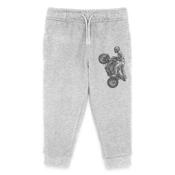 Stuntriding - Kinder Organic Jogginghose Mini Mover von Stanley/Stella - Grau meliert - Vorne
