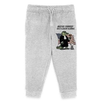 Alligator Alcatraz Richter - Kinder Organic Jogginghose Mini Mover von Stanley/Stella - Grau meliert - Vorne