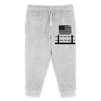 Stacheldraht Amerika - Kinder Organic Jogginghose Mini Mover von Stanley/Stella - Grau meliert - Vorne
