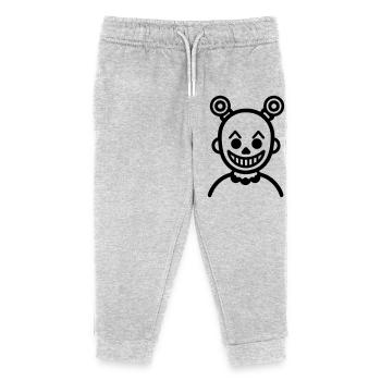 Clown Comic - Kids Organic Sweatpants by Stanley/Stella - heather grey - Front