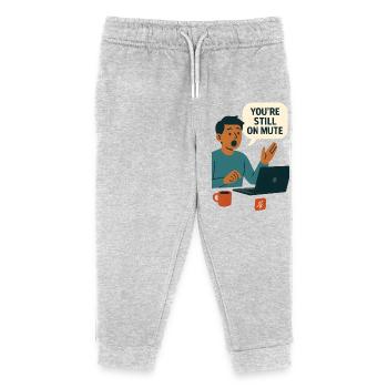Status-Sprechblasengrafik stummschalten - Kinder Organic Jogginghose Mini Mover von Stanley/Stella - Grau meliert - Vorne