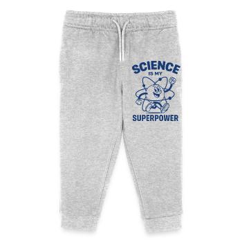 Conception motivée par les super-héros scientifiques - Pantalon de jogging enfant bio Stanley/Stella - gris chiné - Devant