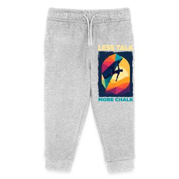 Abstract climber with color palette - Kids Organic Sweatpants by Stanley/Stella - heather grey - Front
