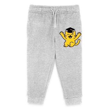 Bachelor Cat / Katzendiplom - Kinder Organic Jogginghose Mini Mover von Stanley/Stella - Grau meliert - Vorne