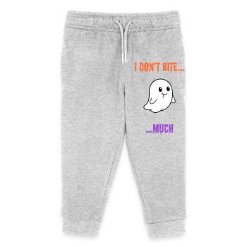 Ich beiße nicht... Viel - Niedlicher Vampirgeist - Kinder Organic Jogginghose Mini Mover von Stanley/Stella - Grau meliert - Vorne