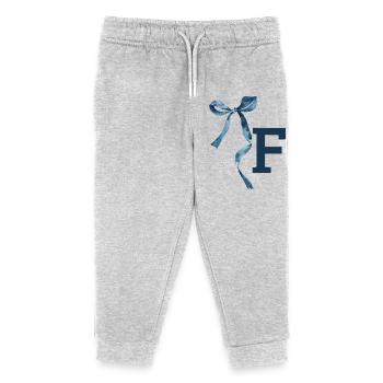 Monogramm f Geschenkidee - Kinder Organic Jogginghose Mini Mover von Stanley/Stella - Grau meliert - Vorne