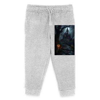 Gothic Halloween Horror - Kids Organic Sweatpants by Stanley/Stella - heather grey - Front
