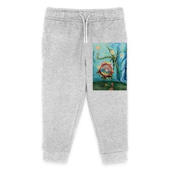 Surreal Sunlit Sea Creature Art - Kids Organic Sweatpants by Stanley/Stella - heather grey - Front