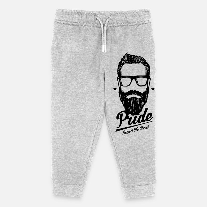 Bart - Respect the beard - Kinder Organic Jogginghose Mini Mover von Stanley/Stella - Grau meliert