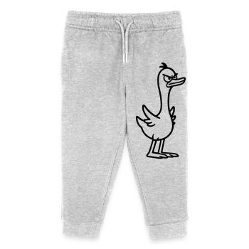 Wütende Gans - Kinder Organic Jogginghose Mini Mover von Stanley/Stella - Grau meliert - Vorne