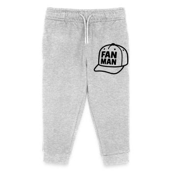 FANMAN Cap - Kids Organic Sweatpants by Stanley/Stella - heather grey - Front