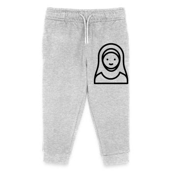 Muslimische Frau - Kinder Organic Jogginghose Mini Mover von Stanley/Stella - Grau meliert - Vorne