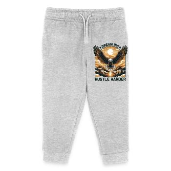 Eagel - Dream big Hustle Harder - Adler - Kids Organic Sweatpants by Stanley/Stella - heather grey - Front