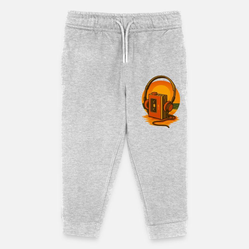 Casque à cassette Sunset - Pantalon de jogging enfant bio Stanley/Stella - gris chiné