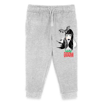 Lady Verdammnis - Kinder Organic Jogginghose Mini Mover von Stanley/Stella - Grau meliert - Vorne