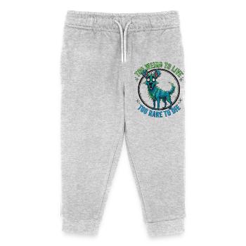 Seltsamer Hund Schwarzer Humor, Zu seltsam zum Leben, - Kinder Organic Jogginghose Mini Mover von Stanley/Stella - Grau meliert - Vorne