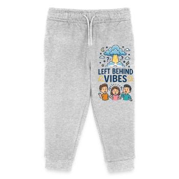 Left Behind Vibes - Kids Organic Sweatpants by Stanley/Stella - heather grey - Front