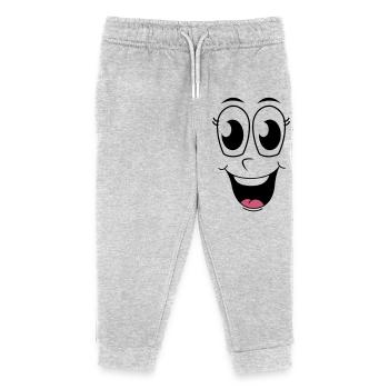 Visage heureux - Pantalon de jogging enfant bio Stanley/Stella - gris chiné - Devant