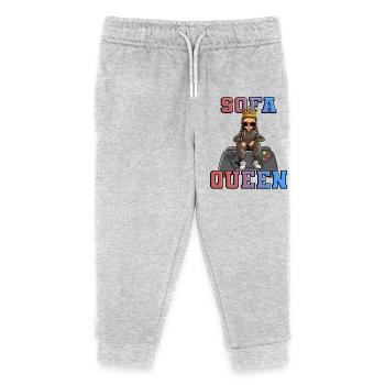 Sofa Queen - gaming zocken - Kinder Organic Jogginghose Mini Mover von Stanley/Stella - Grau meliert - Vorne