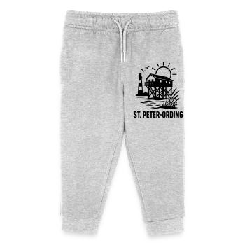 st peter-ording - Kinder Organic Jogginghose Mini Mover von Stanley/Stella - Grau meliert - Vorne