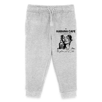 Havana Cafe Retro Gold Logo - Kids Organic Sweatpants by Stanley/Stella - heather grey - Front