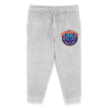 Art de rue des grizzlis urbains - Pantalon de jogging enfant bio Stanley/Stella - gris chiné - Devant