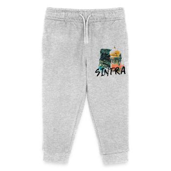 Tour mauresque typique du parc Sintra illustration - Pantalon de jogging enfant bio Stanley/Stella - gris chiné - Devant
