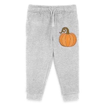 Gebogener Stiel Kürbis Illustration - Kinder Organic Jogginghose Mini Mover von Stanley/Stella - Grau meliert - Vorne