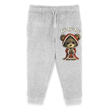 Winter Bear Christmas Look Santa Claus Xmas - Kids Organic Sweatpants by Stanley/Stella - heather grey - Front