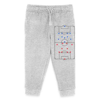 Tactiques de terrain de football de conception unisexe - Pantalon de jogging enfant bio Stanley/Stella - gris chiné - Devant