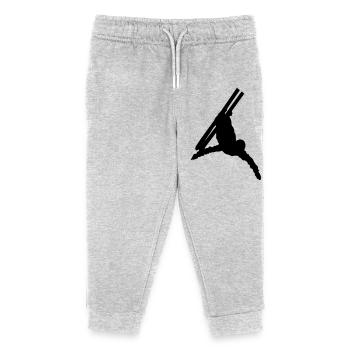 Acrobatie à ski - Pantalon de jogging enfant bio Stanley/Stella - gris chiné - Devant
