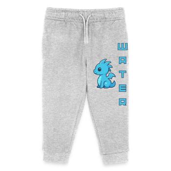 Wasser-Schnuller Blau - Kinder Organic Jogginghose Mini Mover von Stanley/Stella - Grau meliert - Vorne