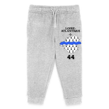 Loire Atlantique 44 - Pantalon de jogging enfant bio Stanley/Stella - gris chiné - Devant