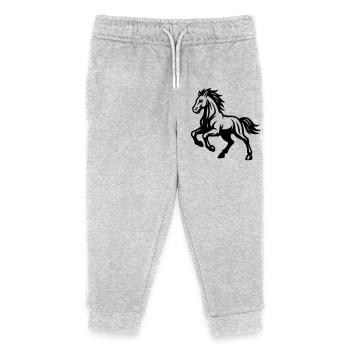 Cheval - Pantalon de jogging enfant bio Stanley/Stella - gris chiné - Devant