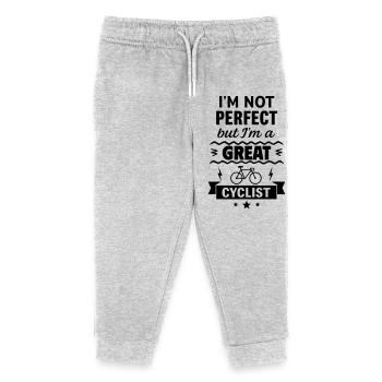 Great cyclist - Kids Organic Sweatpants by Stanley/Stella - heather grey - Front