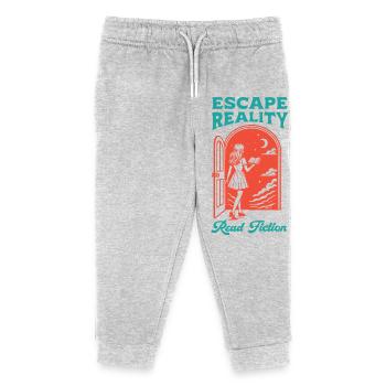 Échapper à la réalité Lire de la fiction - Pantalon de jogging enfant bio Stanley/Stella - gris chiné - Devant