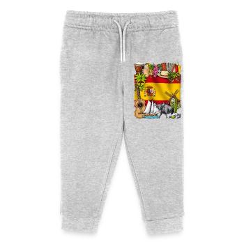 Espagne - Pantalon de jogging enfant bio Stanley/Stella - gris chiné - Devant
