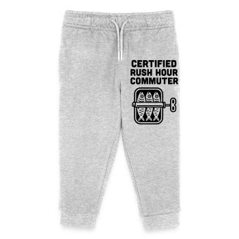 Rush Hour Commuter Public Transport - Kids Organic Sweatpants by Stanley/Stella - heather grey - Front