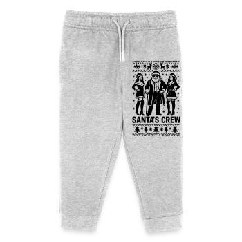 santas crew pimp nikolaus weihnachtsmann - Kinder Organic Jogginghose Mini Mover von Stanley/Stella - Grau meliert - Vorne